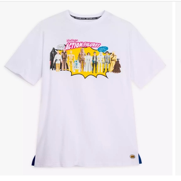Disney Parks Vintage Star Wars Action Figures T-Shirt L Tee Galaxy’s Edge - Picture 1 of 10